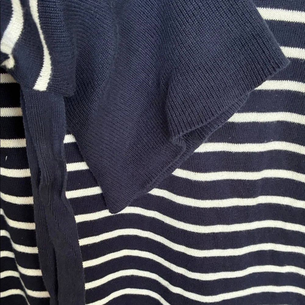 J. Crew Classic Navy and White Striped Top